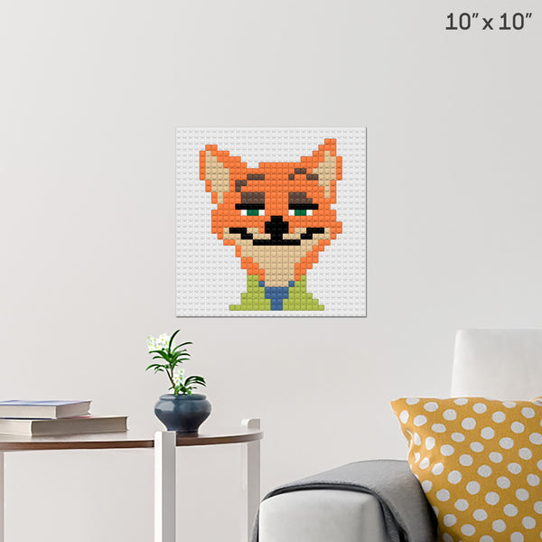 Zootopia Fox Nick Wilde Brick Poster