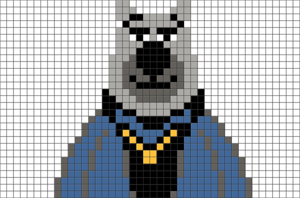 Zootopia Koslov Pixel Art
