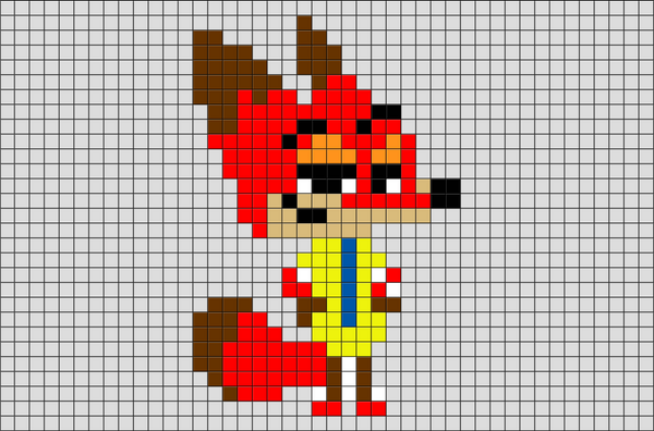 Zootopia Nick Pixel Art